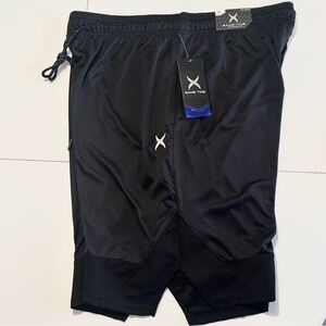 Game Time Big Men's Active Rapid Dry Tech Black Shorts - 3XL 46-48 waist